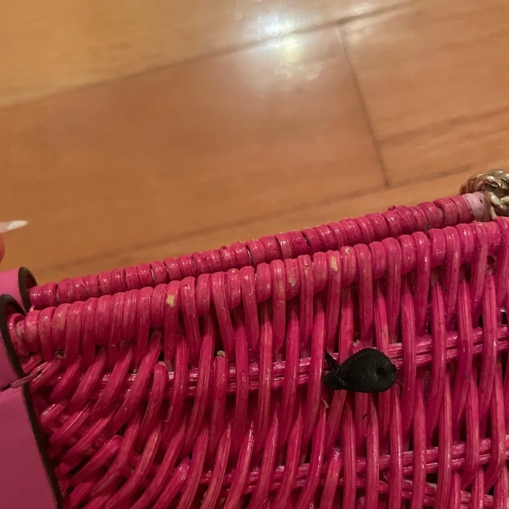 Rare Kate Spade Woven Pink and Green Watermelon Bag